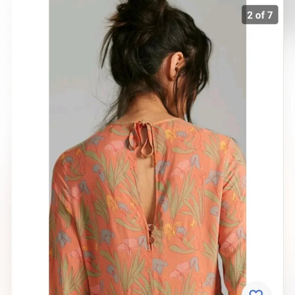 Anthropologie Bobo Choses Maxi Dress Cottagecore Whimsy Art To Wear Sz L NWT B33 - Picture 5 of 16
